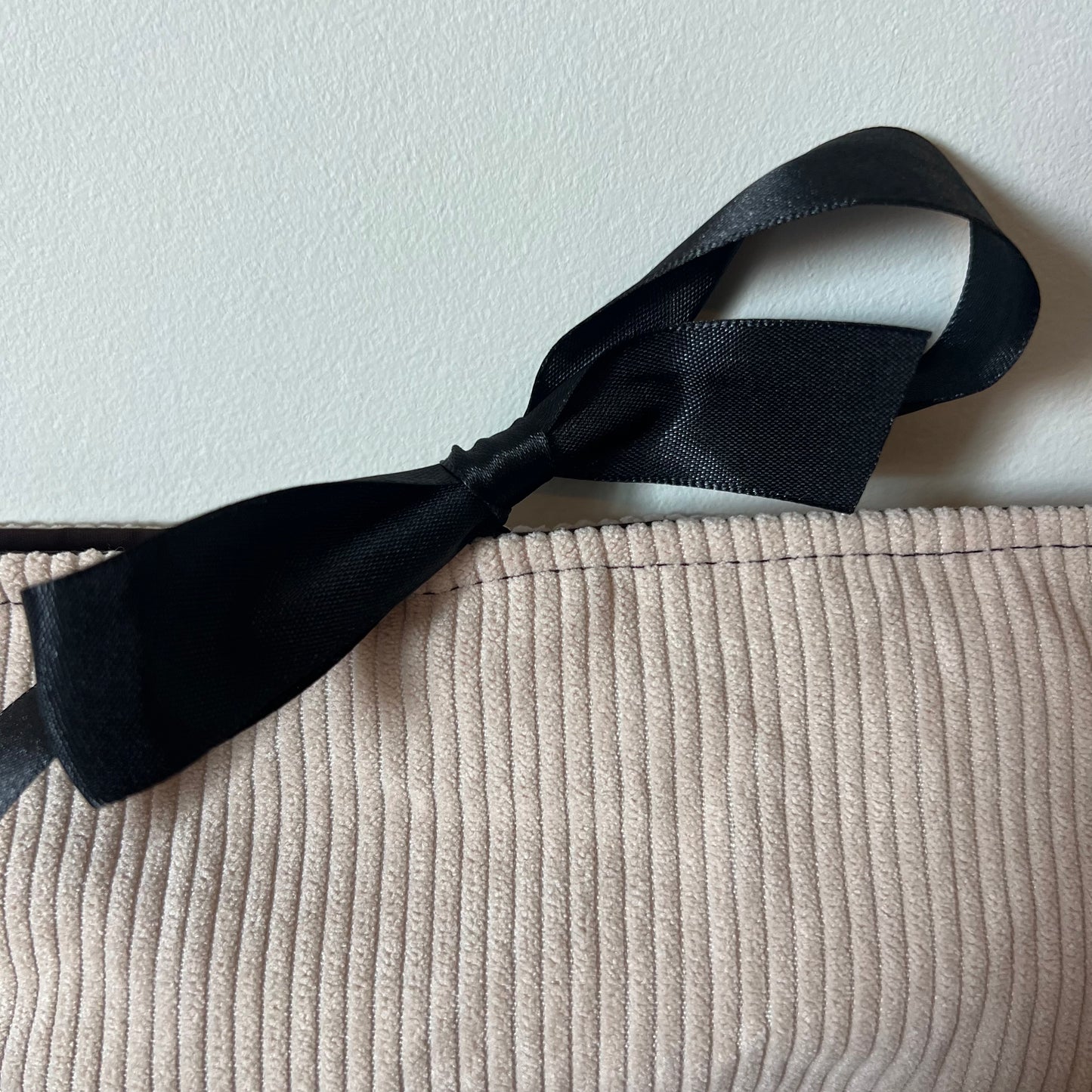Pochette livre POCHE personnalisée - velours côtelé beige nude