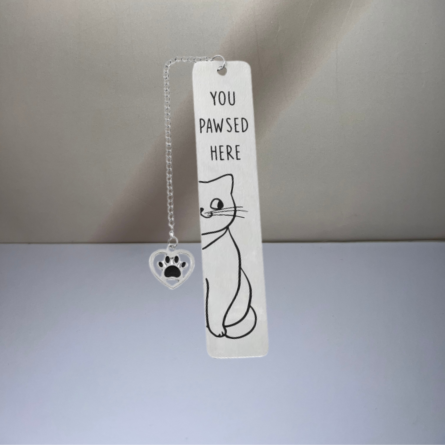 Marque page métal petit chat
