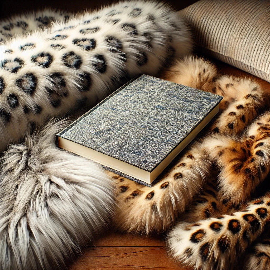 Pochette livre fausse fourrure