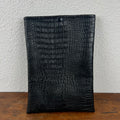 Pochette livre - Simili Cuir Noir Serpent