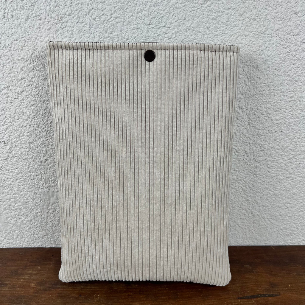 Pochette livre - Velours Côtelé Beige Nude