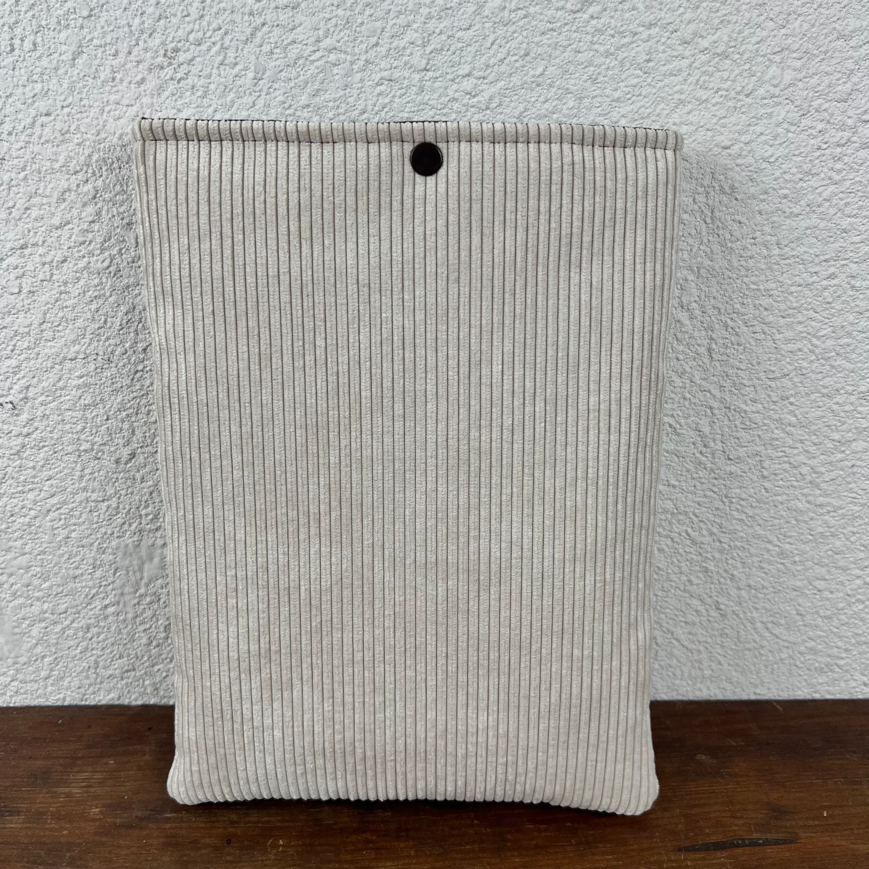 Pochette livre - Velours Côtelé Beige Nude