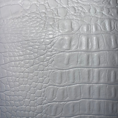 Pochette livre BROCHÉ personnalisée - simili cuir blanc serpent