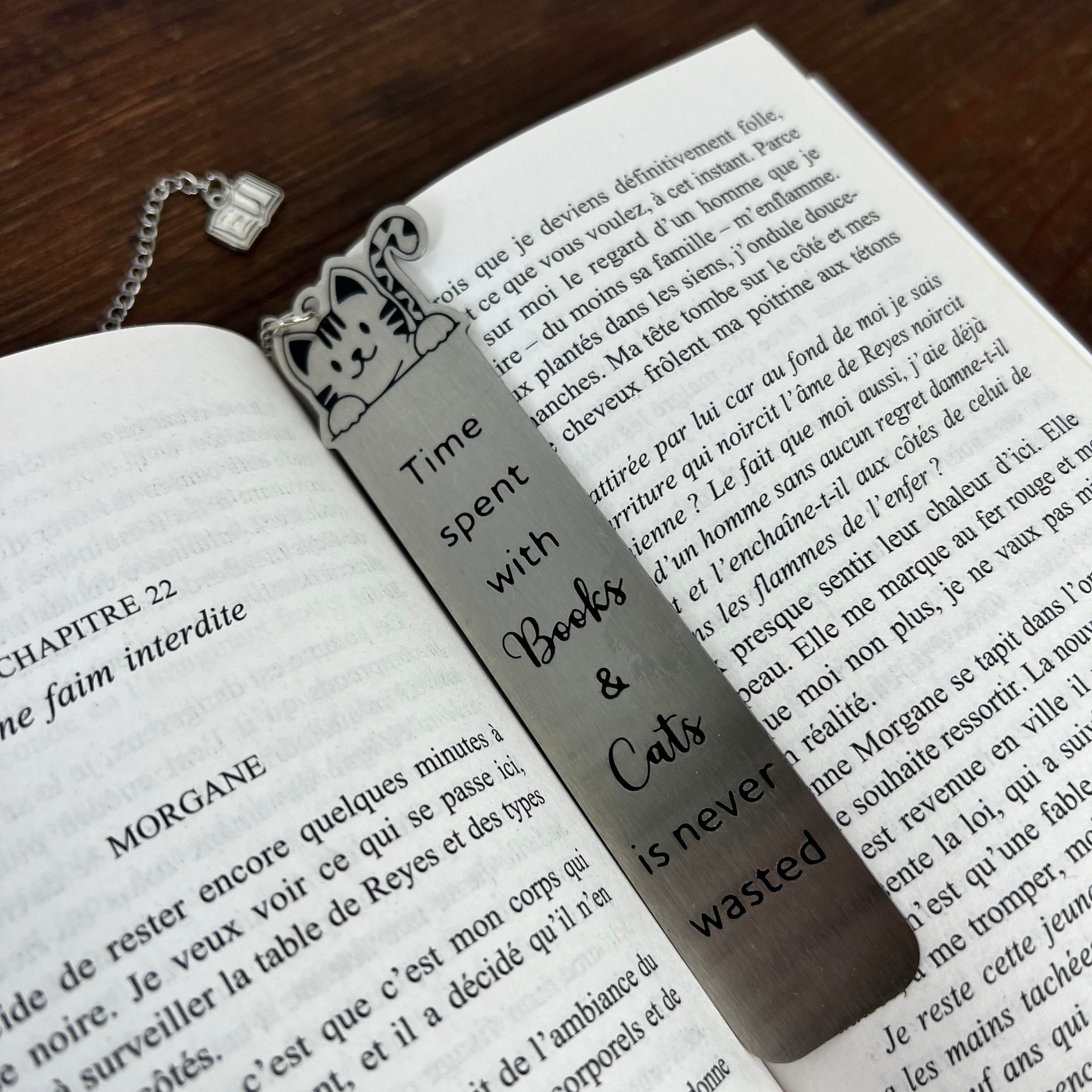 Marque-pages de lecture en acier
