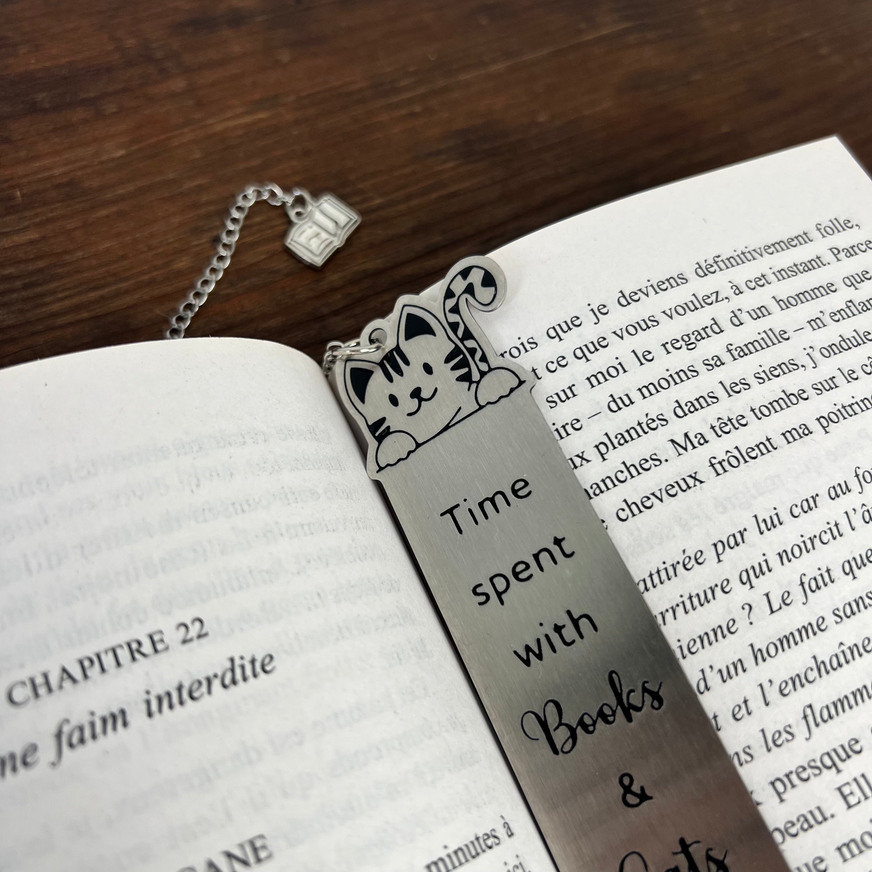 Marque-pages de lecture en acier