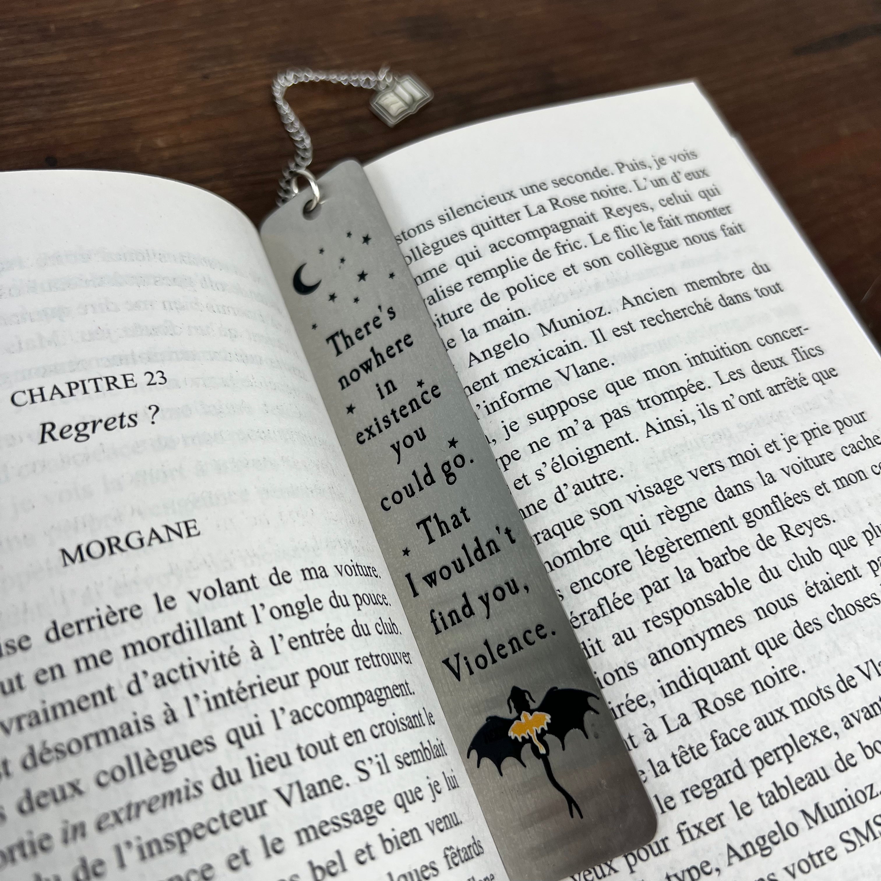 Marque-pages de lecture en acier