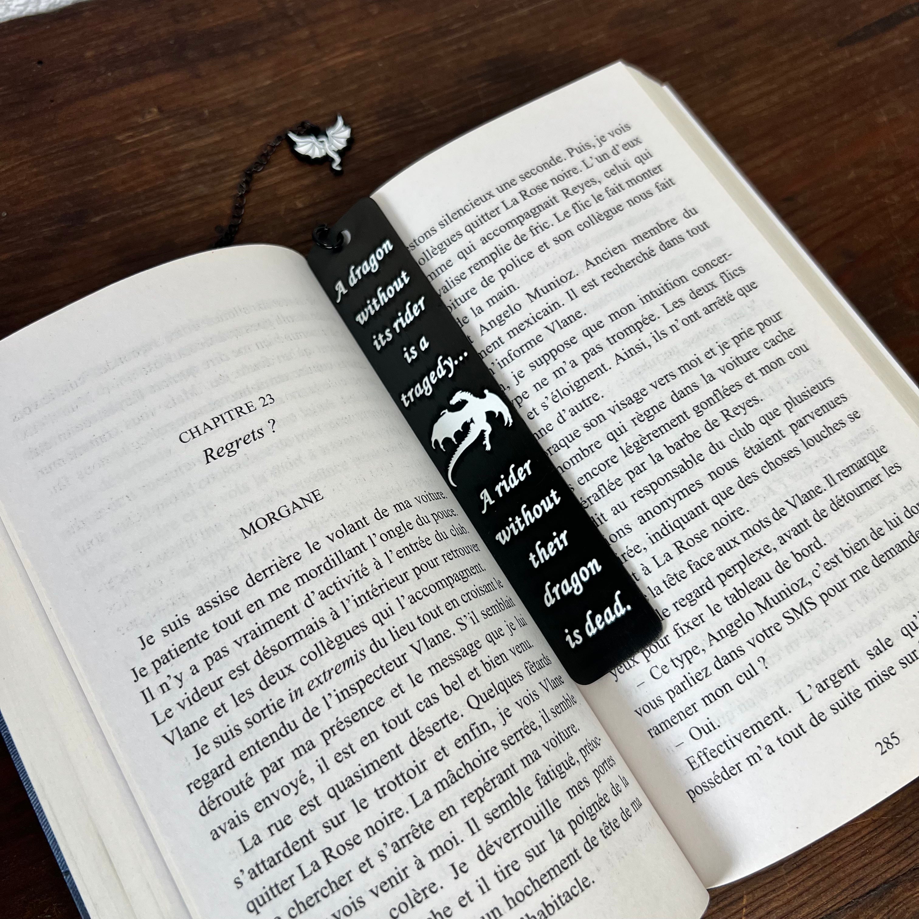 Marque-pages de lecture en acier