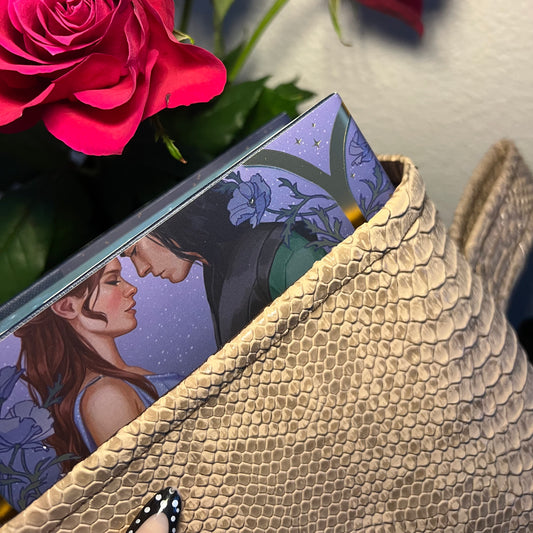 Pochette livre personnalisée - Simili Cuir Dragon Beige