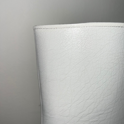 Pochette livre BROCHÉ personnalisée - simili cuir blanc fissuré