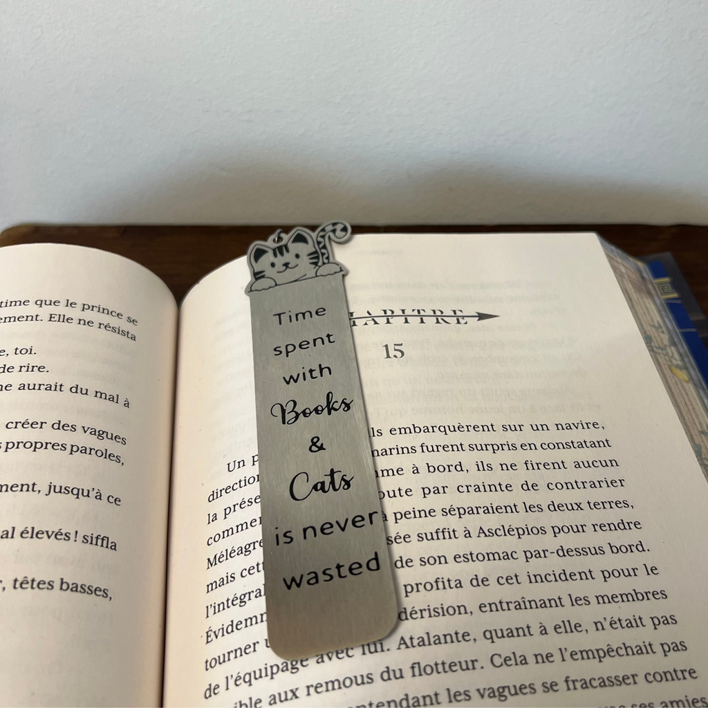 Marque-pages de lecture en acier
