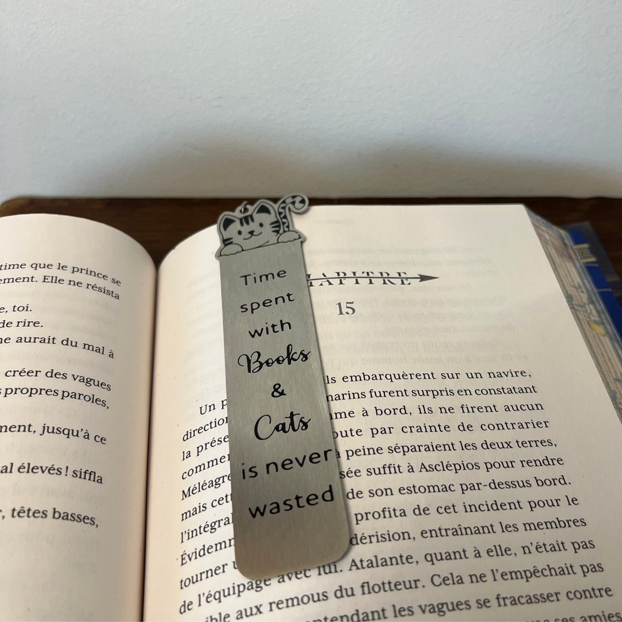 Marque-pages de lecture en acier