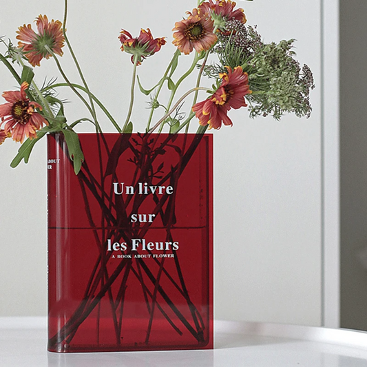 Livre Enchanté - Vase design en forme de livre décoration pour bibliothèque