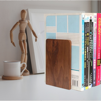Serre livre en bois - Organisateur décoratif bibliothèque pour caler les livres